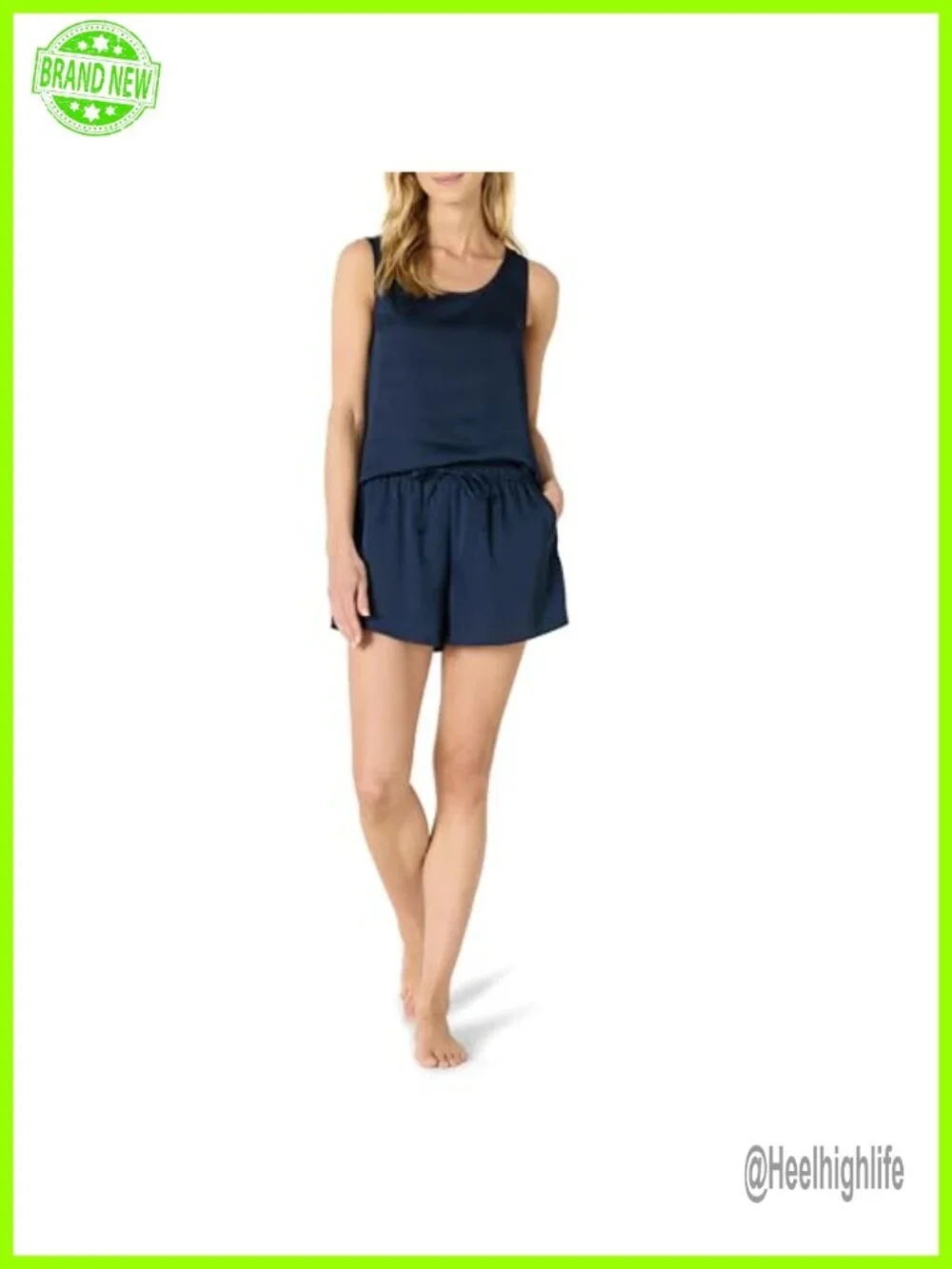 Satin Tank Top and Short Pajama Set